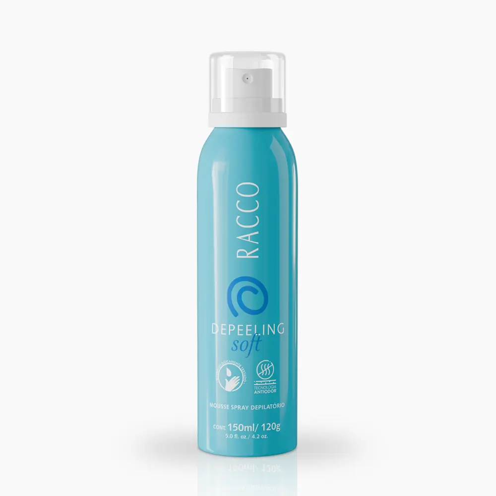 Mousse Spray Depilatório Depeeling Soft Racco, 150ml